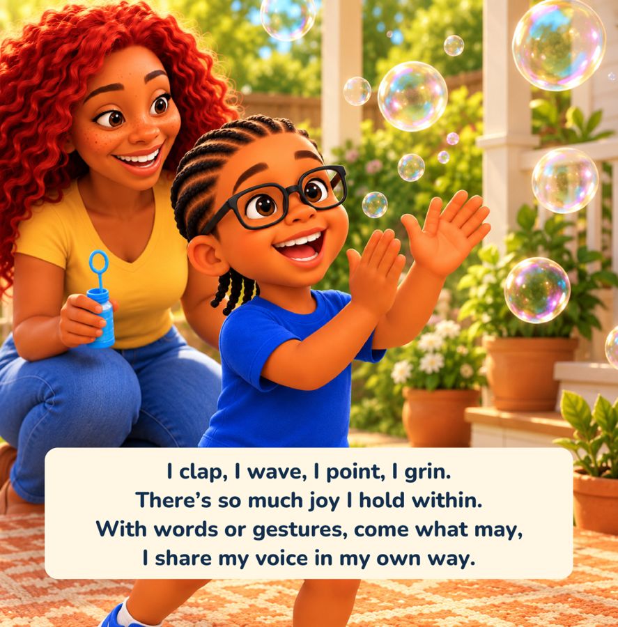 Page: I clap, I wave, I point, I grin.