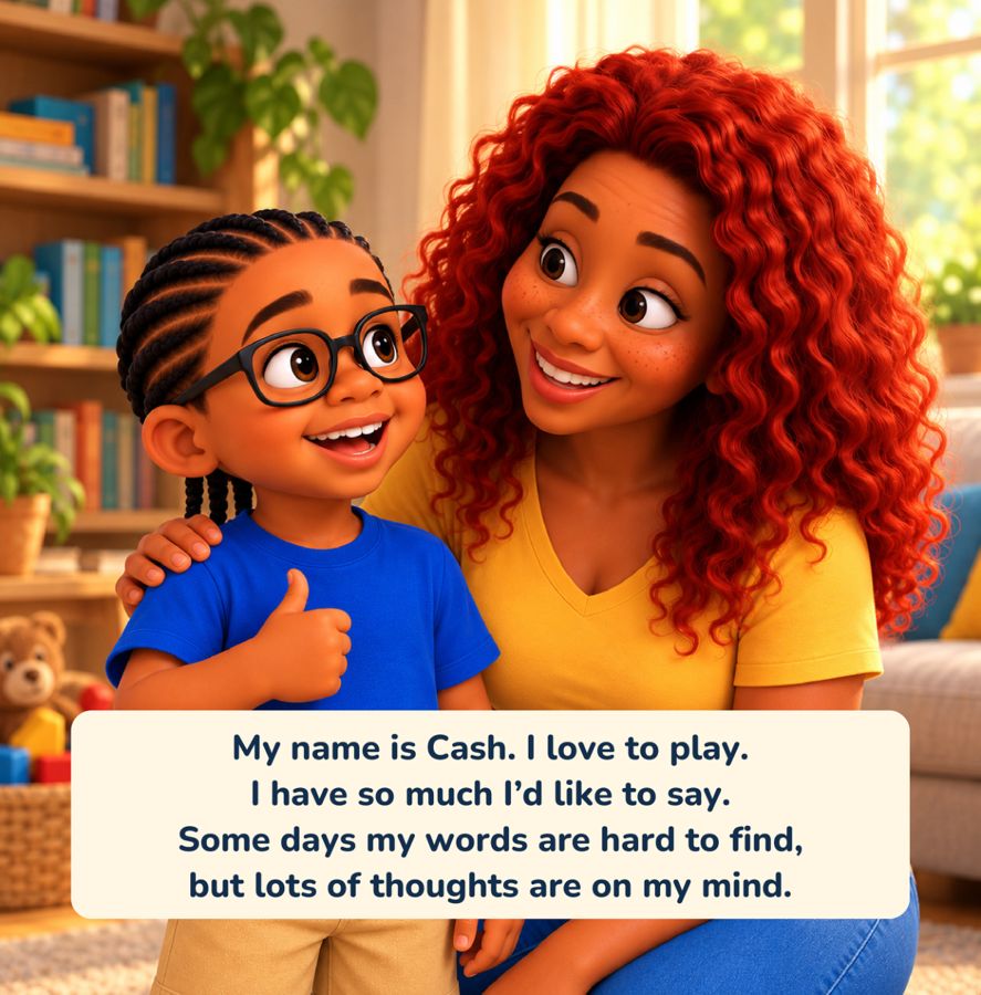Page: My name is Cash. I love to play.