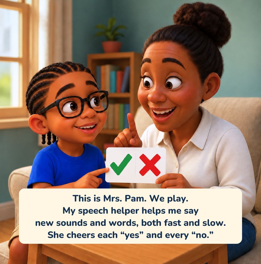 Page: This is Mrs. Pam. We play.